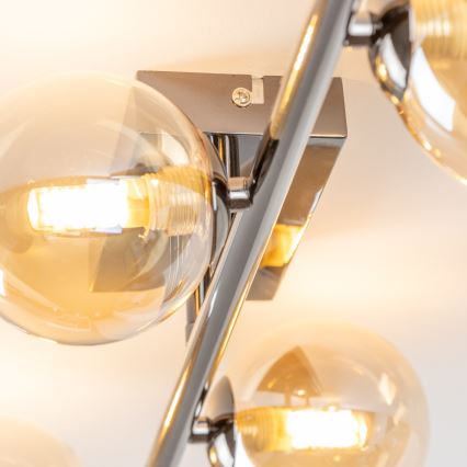 Brilagi - LED prigludusi liustra MILLA 4xG9/3W/230V, juodo chromo ir auksinės apdailos