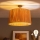 Brilagi - LED priglundantis lubų šviestuvas CERIA BOHO 1xE27/60W/230V skersmuo 50 cm juoda/rafija