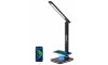 Brilagi - LED Pritemdoma stalinė lempa su belaidžiu įkrovimu QI ir USB REGINA LED/8,5W/230V juoda