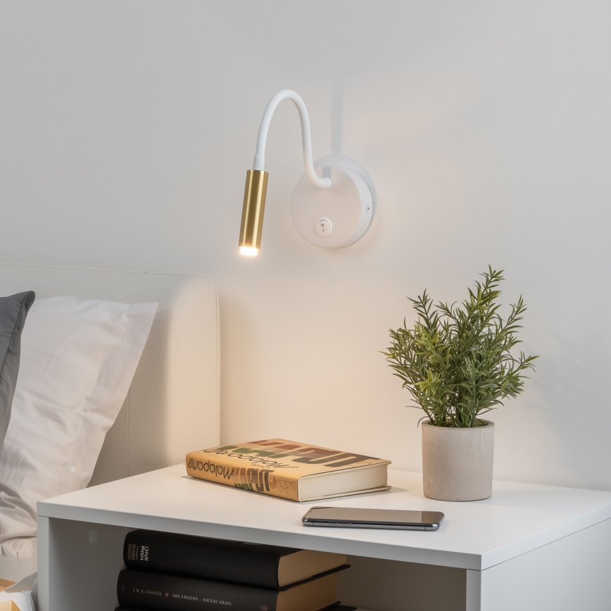 Brilagi - LED Pritemdomas lankstus sieninis šviestuvas MAYA 1xG9/4W/230V balta/auksas 2700-6500K Wi-Fi Tuya