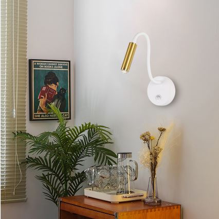 Brilagi - LED Pritemdomas lankstus sieninis šviestuvas MAYA 1xG9/4W/230V balta/auksas 2700-6500K Wi-Fi Tuya