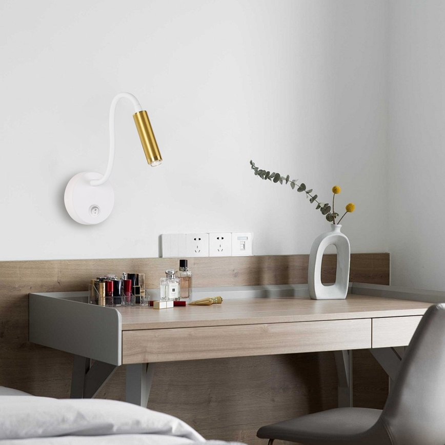 Brilagi - LED Pritemdomas lankstus sieninis šviestuvas MAYA 1xG9/4W/230V balta/auksas 2700-6500K Wi-Fi Tuya