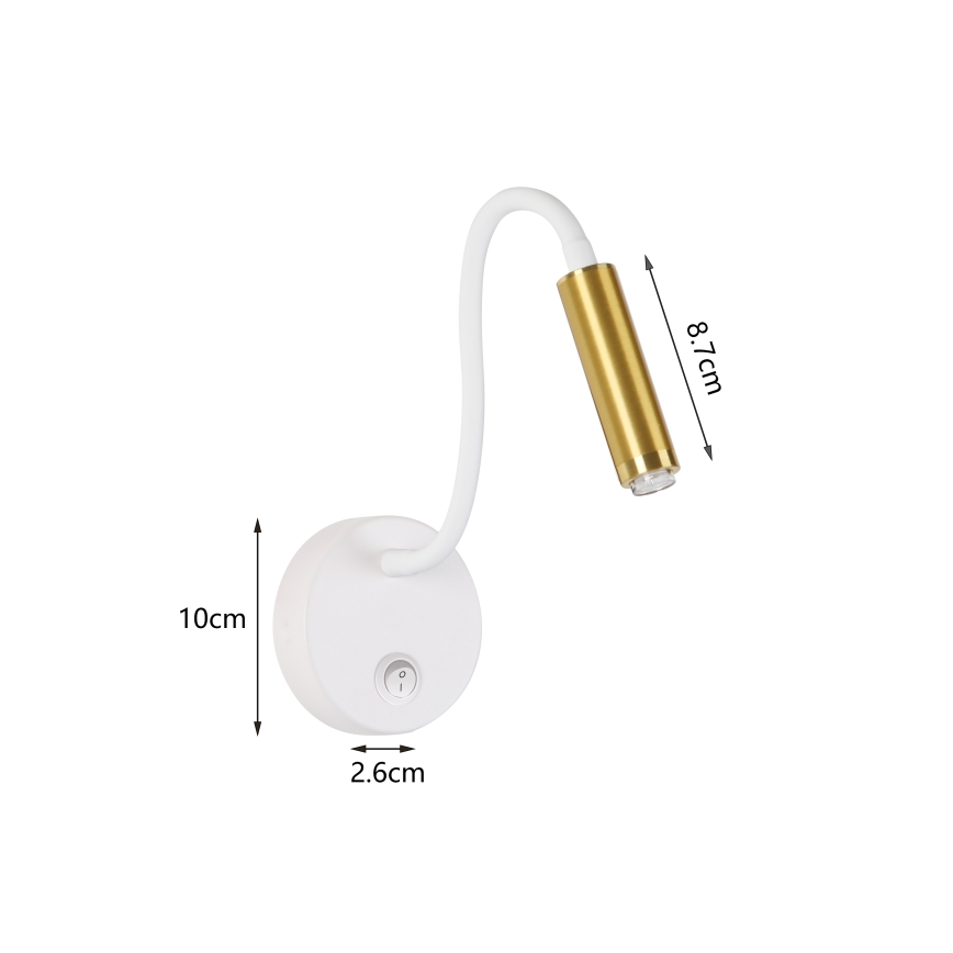 Brilagi - LED Pritemdomas lankstus sieninis šviestuvas MAYA 1xG9/4W/230V balta/auksas 2700-6500K Wi-Fi Tuya