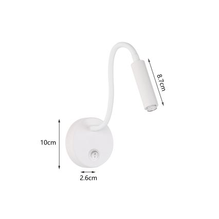 Brilagi - LED Pritemdomas lankstus sieninis šviestuvas MAYA 1xG9/4W/230V balta 2700-6500K Wi-Fi Tuya