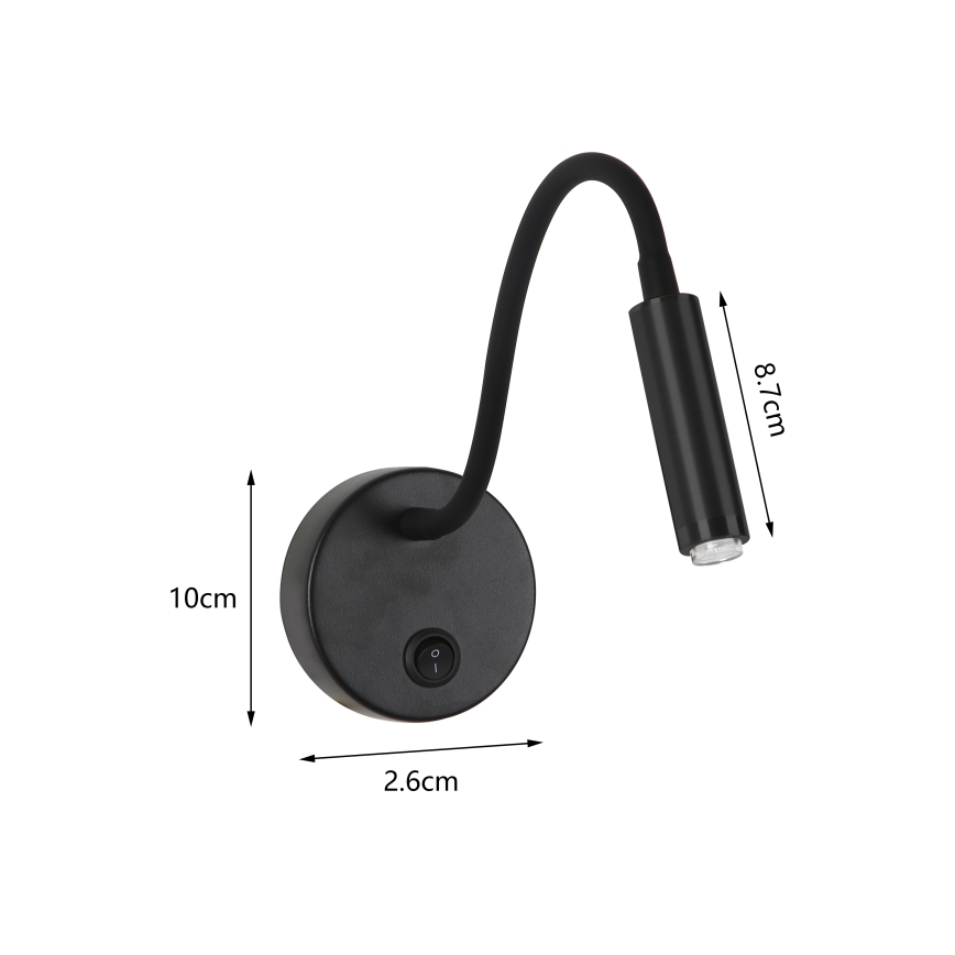 Brilagi - LED Pritemdomas lankstus sieninis šviestuvas MAYA 1xG9/4W/230V juodas 2700-6500K Wi-Fi Tuya