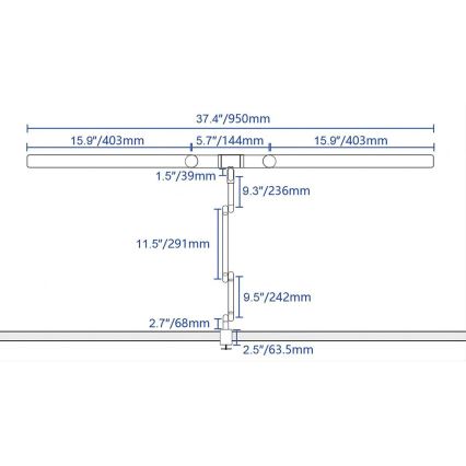 Brilagi - LED pritemdoma jutiklinė lanksti stalinė lempa VARIO LED/24W/230V 3000-6500K CRI 92 balta