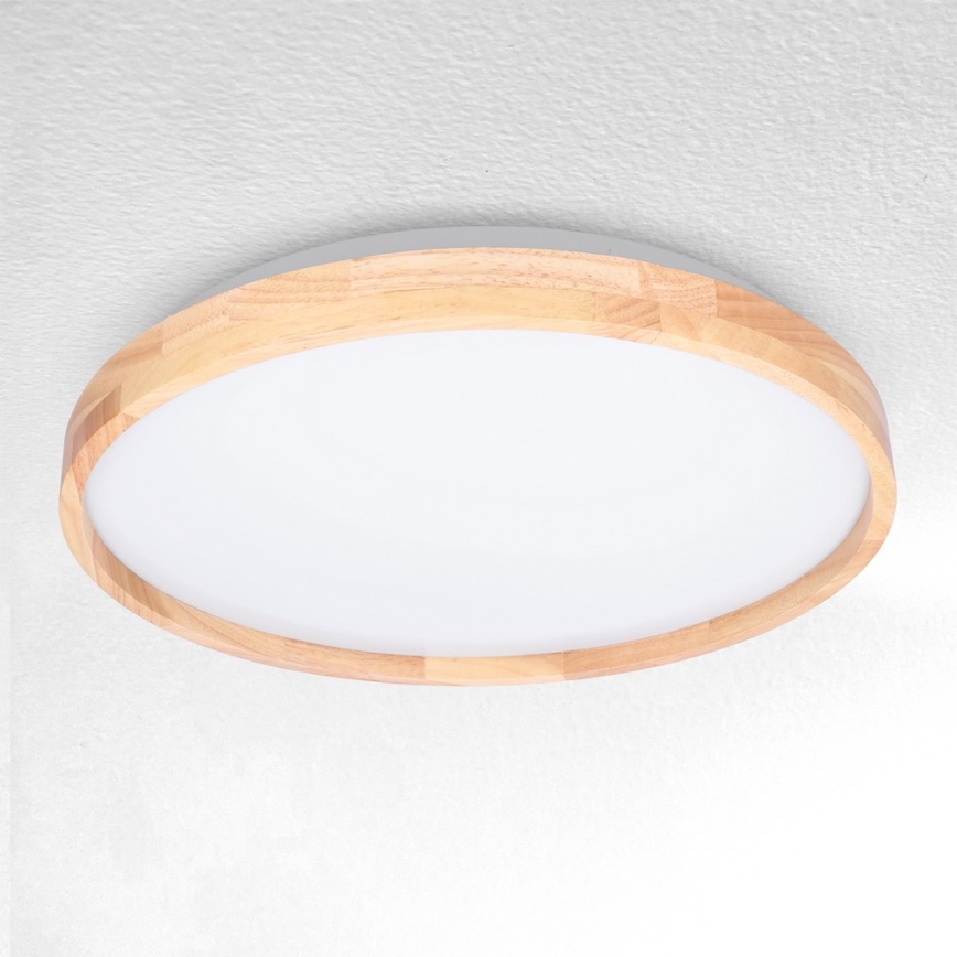 Brilagi - LED Pritemdomas lubinis šviestuvas ALSON LED/48W/230V 3000-6500K ąžuolas diametras 39,5 cm + nuotolinio valdymo pultas