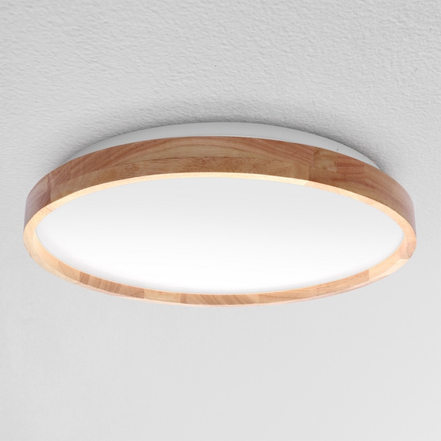 Brilagi - LED Pritemdomas lubinis šviestuvas ALSON LED/48W/230V 3000-6500K ąžuolas diametras 39,5 cm + nuotolinio valdymo pultas