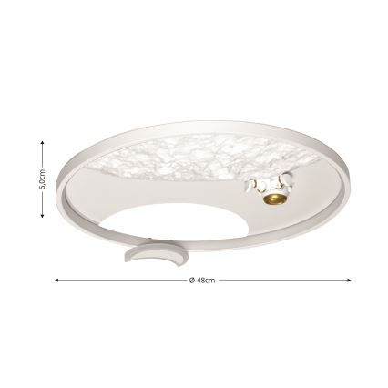 Brilagi - LED Pritemdomas lubinis šviestuvas ASTRO LED/20W/230V 3000/4000/6000K + nuotolinio valdymo pultas