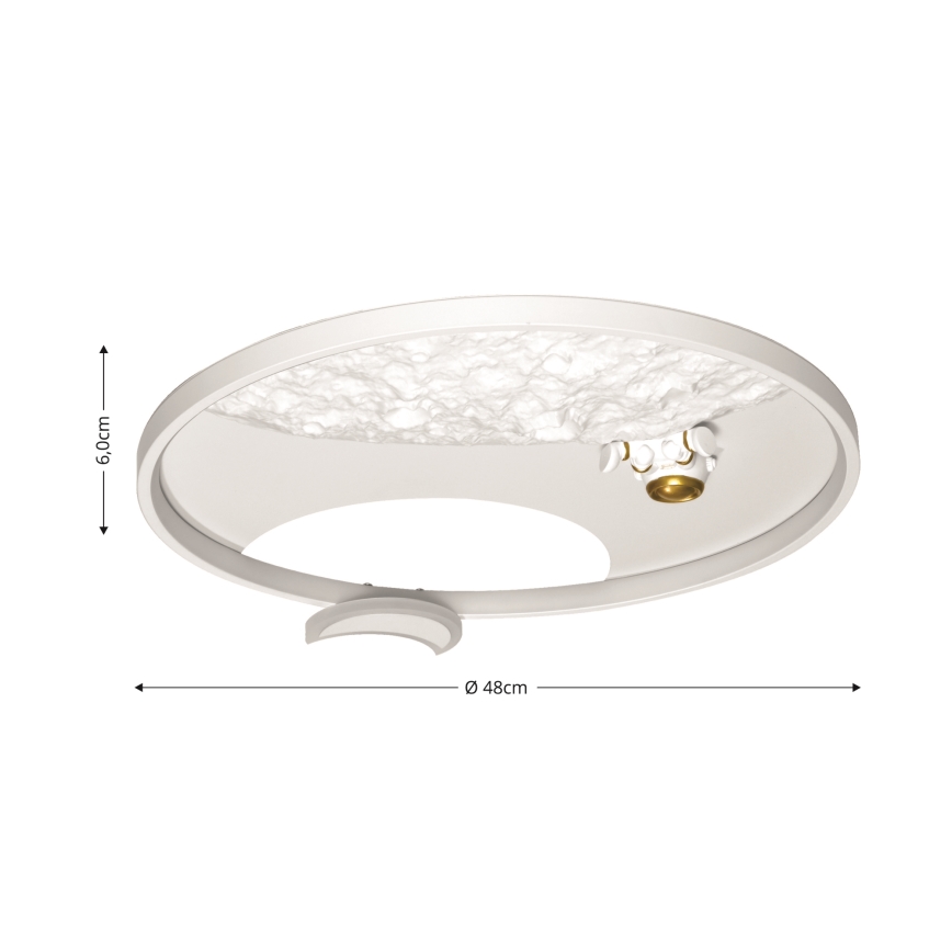 Brilagi - LED Pritemdomas lubinis šviestuvas ASTRO LED/20W/230V 3000/4000/6000K + nuotolinio valdymo pultas