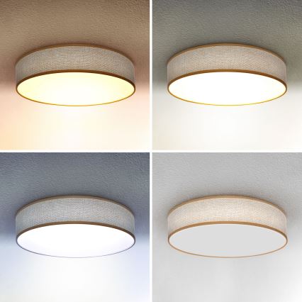 Brilagi - LED Pritemdomas lubinis šviestuvas CARMEN LED/48W/230V 3000-6500K diametras 40 cm + nuotolinio valdymo pultas