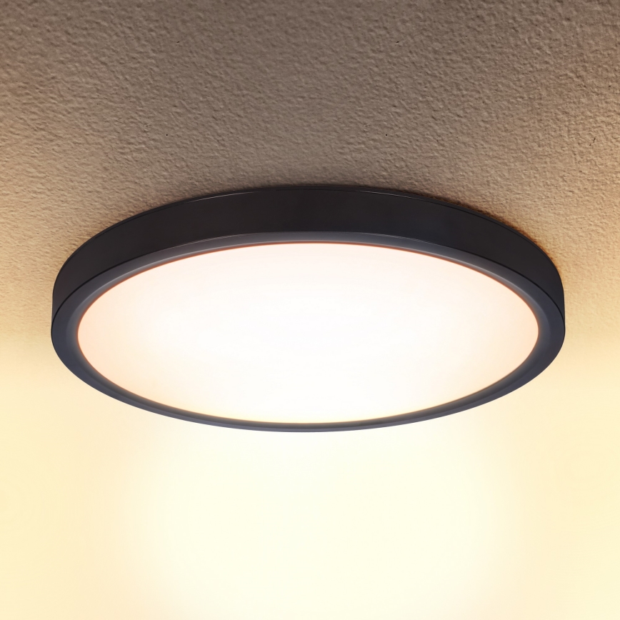 Brilagi - LED Pritemdomas lubinis šviestuvas ESTELA LED/36W/230V 3000-6500K ø 30 cm juoda + nuotolinio valdymo pultas