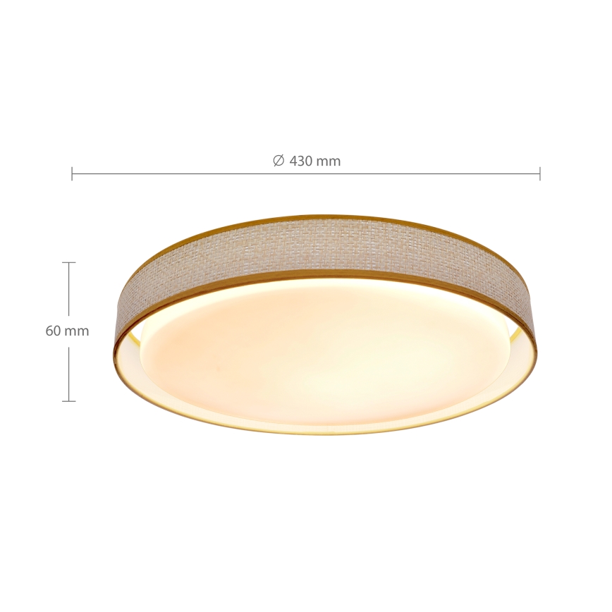Brilagi - LED Pritemdomas lubinis šviestuvas KIANIA LED/48W/230V 3000-6500K diametras 43 cm + nuotolinio valdymo pultas