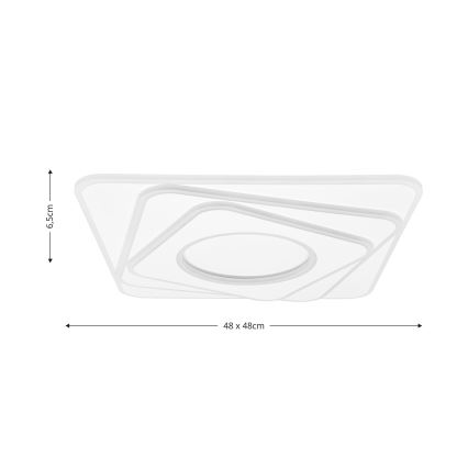 Brilagi - LED Pritemdomas lubinis šviestuvas MODERN LED/100W/230V 2700-6500K 48x48 cm + nuotolinio valdymo pultas