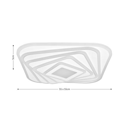 Brilagi - LED Pritemdomas lubinis šviestuvas MODERN LED/210W/230V 2700-6500K 55x55 cm + nuotolinio valdymo pultas