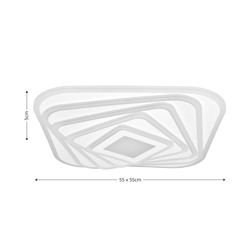 Brilagi - LED Pritemdomas lubinis šviestuvas MODERN LED/210W/230V 2700-6500K 55x55 cm + nuotolinio valdymo pultas
