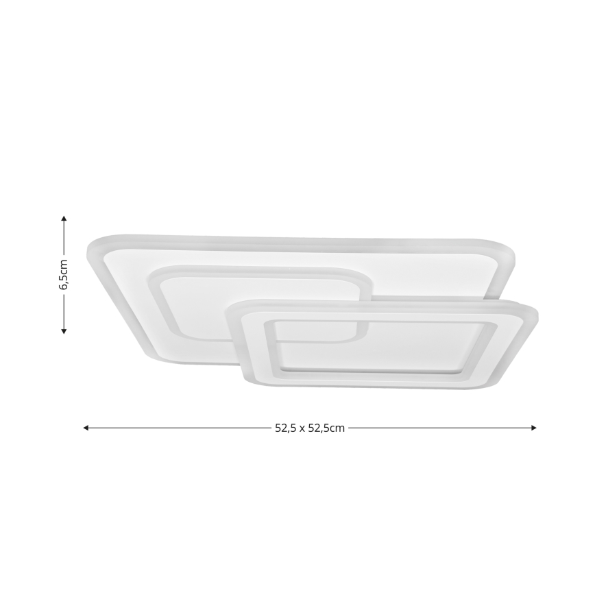 Brilagi - LED Pritemdomas lubinis šviestuvas MODERN LED/80W/230V 2700-6500K 52,5x52,5 cm + nuotolinio valdymo pultas