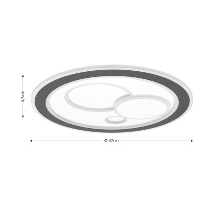 Brilagi - LED Pritemdomas lubinis šviestuvas MODERN LED/89W/230V 2700-6500K diametras 47 cm + nuotolinio valdymo pultas