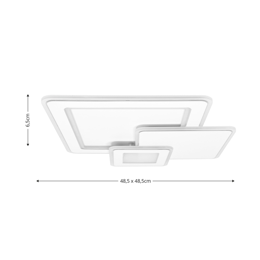 Brilagi - LED Pritemdomas lubinis šviestuvas MODERN LED/93W/230V 2700-6500K 48,5x48,5 cm + nuotolinio valdymo pultas