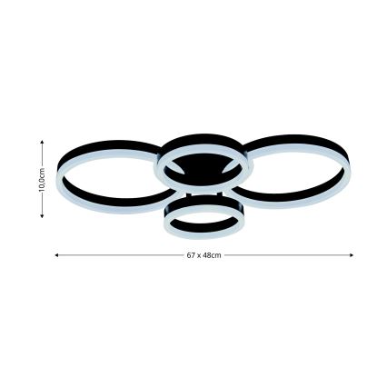 Brilagi - LED Pritemdomas lubinis šviestuvas ORBITS LED/49W/230V 3000/4000/6000K + nuotolinio valdymo pultas