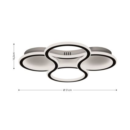 Brilagi - LED Pritemdomas lubinis šviestuvas ORELLI LED/53W/230V 3000/4000/6000K + nuotolinio valdymo pultas