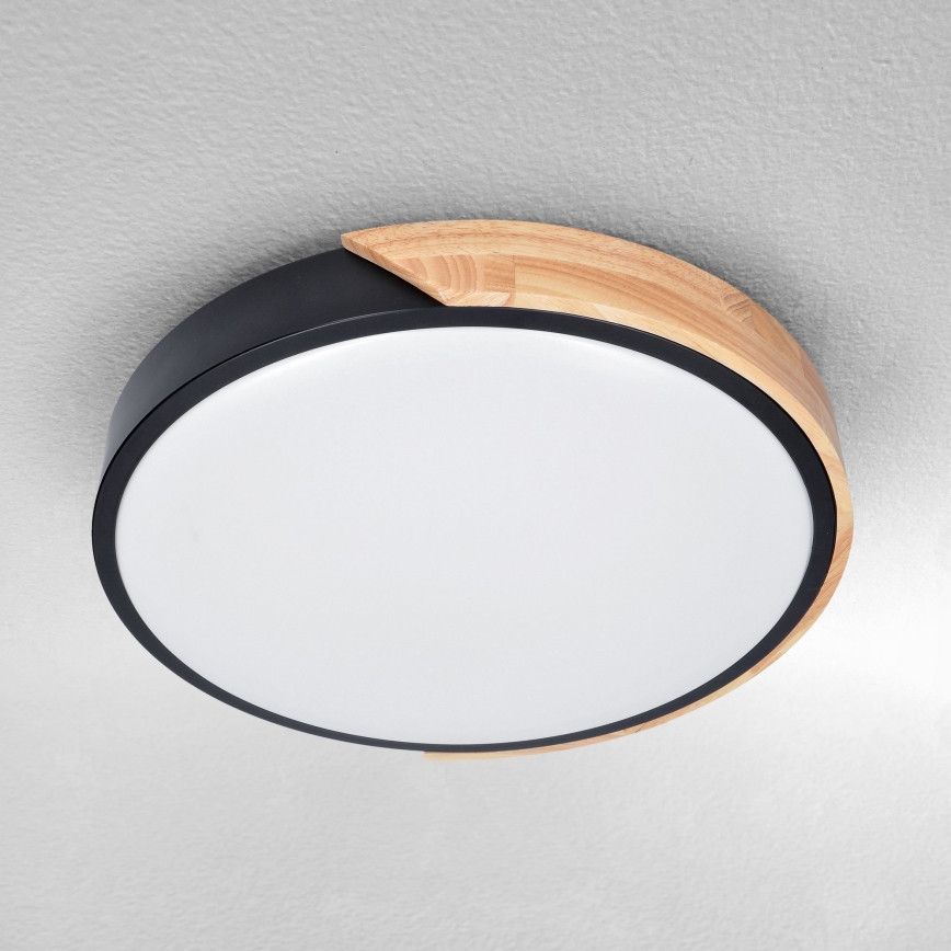 Brilagi - LED Pritemdomas lubinis šviestuvas PILANA LED/48W/230V 3000-6500K ąžuolas diametras 40 cm + nuotolinio valdymo pultas
