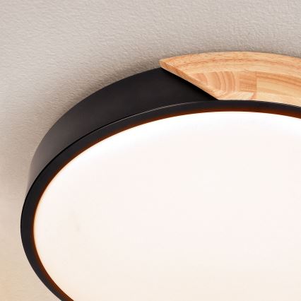 Brilagi - LED Pritemdomas lubinis šviestuvas PILANA LED/48W/230V 3000-6500K ąžuolas diametras 40 cm + nuotolinio valdymo pultas