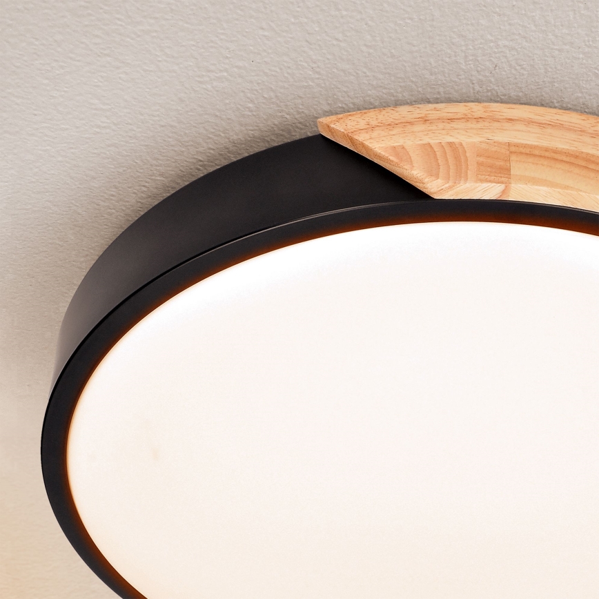 Brilagi - LED Pritemdomas lubinis šviestuvas PILANA LED/48W/230V 3000-6500K ąžuolas diametras 40 cm + nuotolinio valdymo pultas