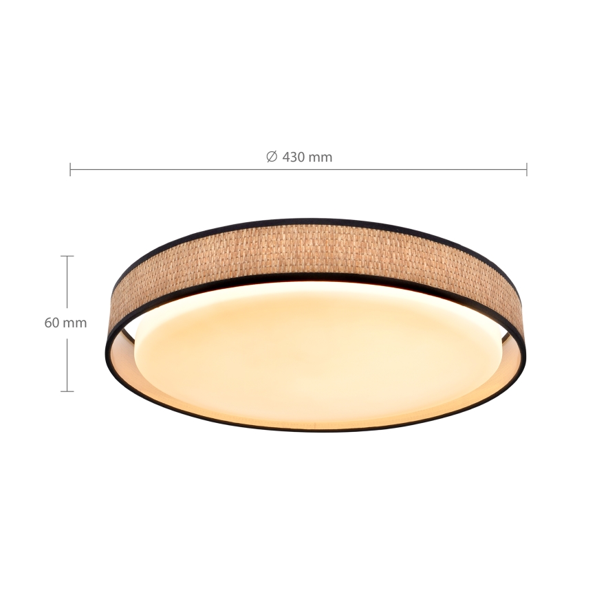 Brilagi - LED Pritemdomas lubinis šviestuvas PILAR LED/48W/230V 3000-6500K diametras 43 cm + nuotolinio valdymo pultas