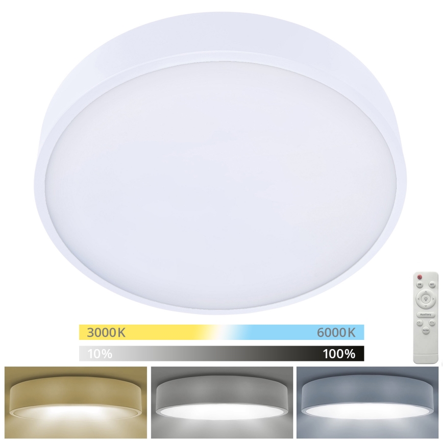 Brilagi - LED Pritemdomas lubinis šviestuvas POOL SMART LED/48W/230V 3000-6000K 40 cm + nuotolinio valdymo pultas balta