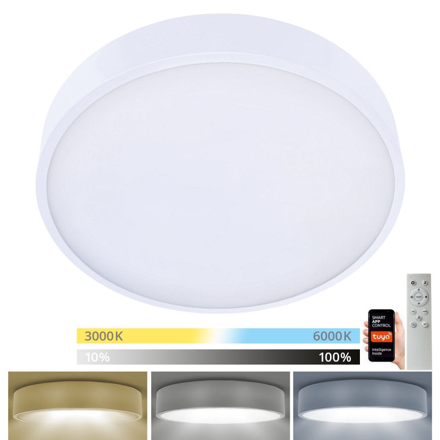 Brilagi - LED Pritemdomas lubinis šviestuvas POOL SMART LED/48W/230V 40 cm 3000-6000K Wi-Fi Tuya + nuotolinio valdymo pultas balta