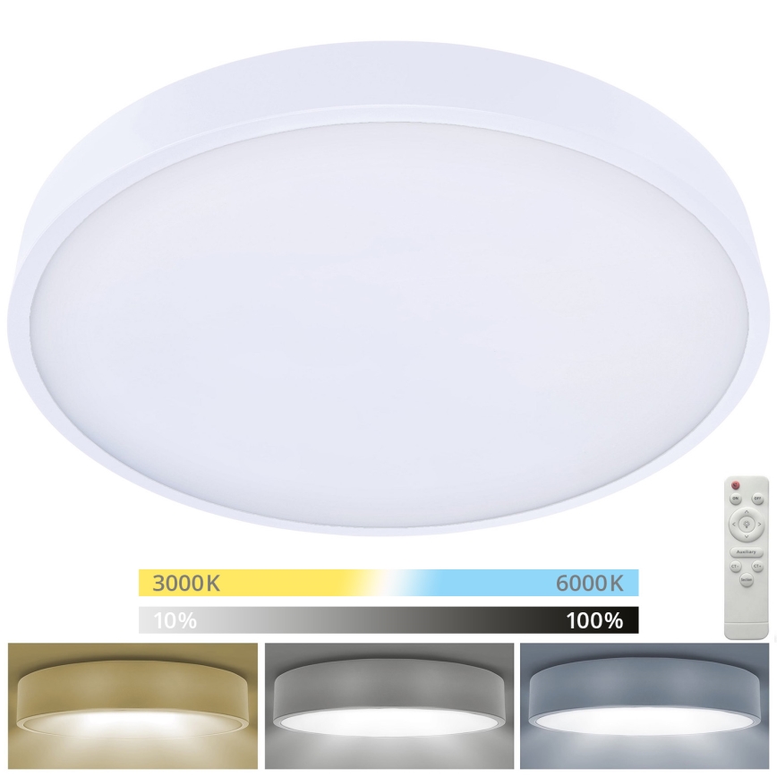 Brilagi - LED Pritemdomas lubinis šviestuvas POOL SMART LED/60W/230V 3000-6000K 50 cm + nuotolinio valdymo pultas balta