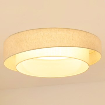 Brilagi - LED Pritemdomas lubinis šviestuvas SHINE LED/24W/230V 3000/4000/6500K kreminė + nuotolinio valdymo pultas