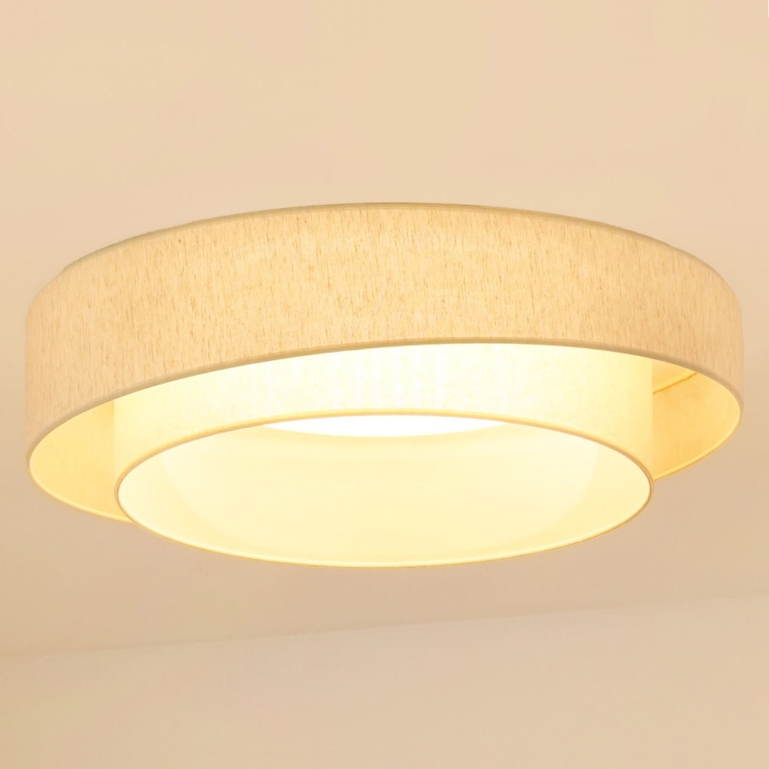 Brilagi - LED Pritemdomas lubinis šviestuvas SHINE LED/24W/230V 3000/4000/6500K kreminė + nuotolinio valdymo pultas