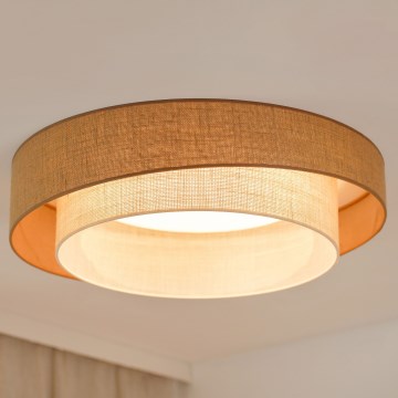 Brilagi - LED Pritemdomas lubinis šviestuvas SHINE LED/24W/230V diametras 60 cm 3000/4000/6500K smėlio spalva/kreminė + nuotolinio valdymo pultas