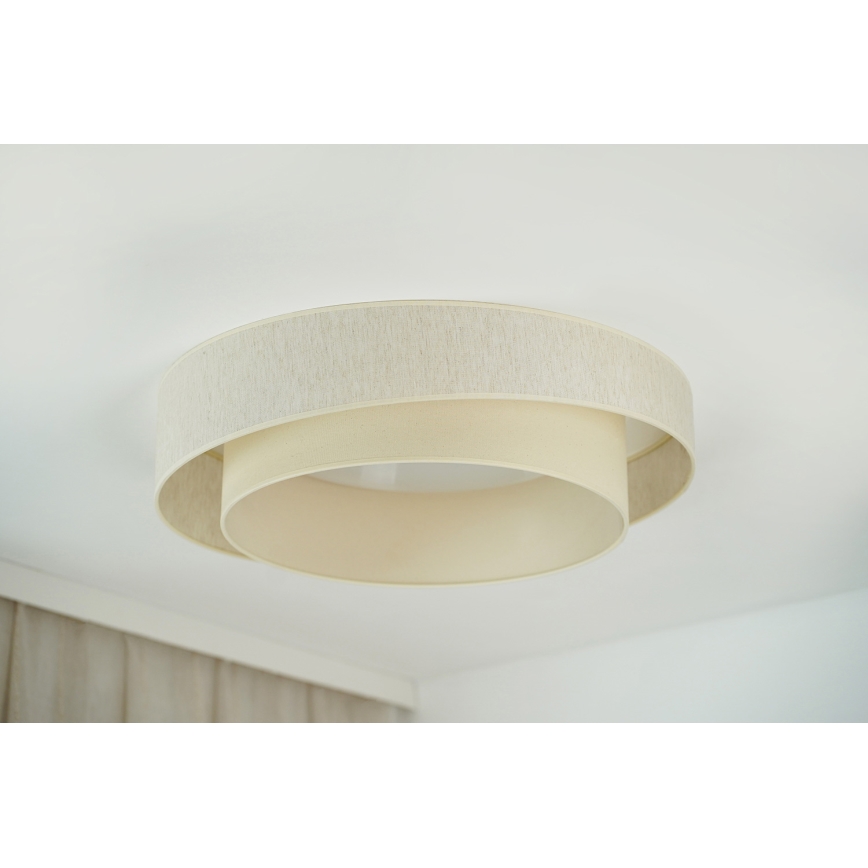 Brilagi - LED Pritemdomas lubinis šviestuvas SHINE LED/24W/230V 3000/4000/6500K kreminė + nuotolinio valdymo pultas
