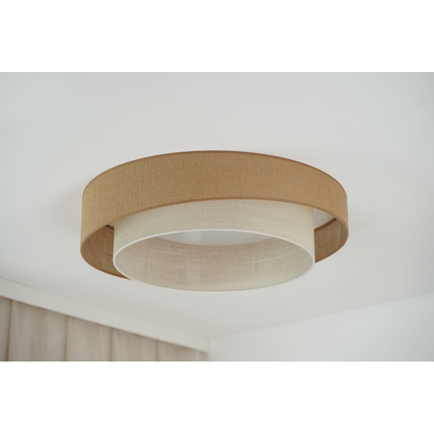 Brilagi - LED Pritemdomas lubinis šviestuvas SHINE LED/24W/230V diametras 60 cm 3000/4000/6500K smėlio spalva/kreminė + nuotolinio valdymo pultas