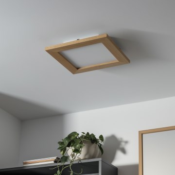 Brilagi - LED Pritemdomas lubinis šviestuvas SLIMFRAME WOOD LED/25W/230V 34x34 cm 3000-6000K ruda + nuotolinio valdymo pultas