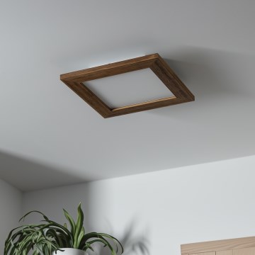 Brilagi - LED Pritemdomas lubinis šviestuvas SLIMFRAME WOOD LED/25W/230V 34x34 cm 3000-6000K ruda + nuotolinio valdymo pultas