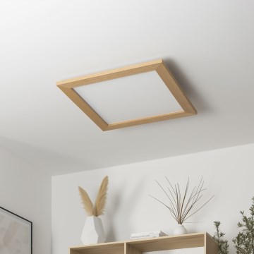 Brilagi - LED Pritemdomas lubinis šviestuvas SLIMFRAME WOOD LED/36W/230V 49,5x49,5 cm 3000-6000K ruda + nuotolinio valdymo pultas