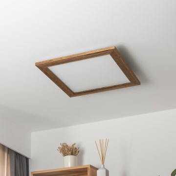 Brilagi - LED Pritemdomas lubinis šviestuvas SLIMFRAME WOOD LED/36W/230V 49,5x49,5 cm 3000-6000K ruda + nuotolinio valdymo pultas
