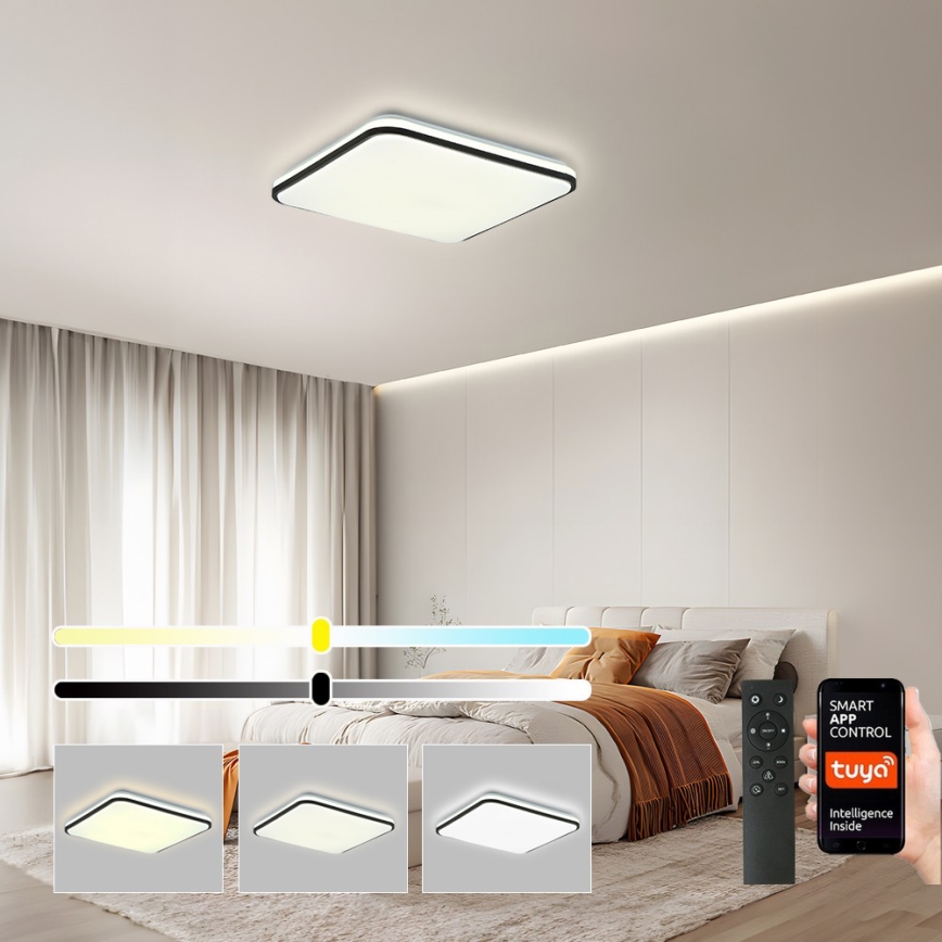 Brilagi - LED Pritemdomas lubinis šviestuvas SMART LED/28W/230V 3000-6000K 40x40 cm Wi-Fi Tuya + nuotolinio valdymo pultas