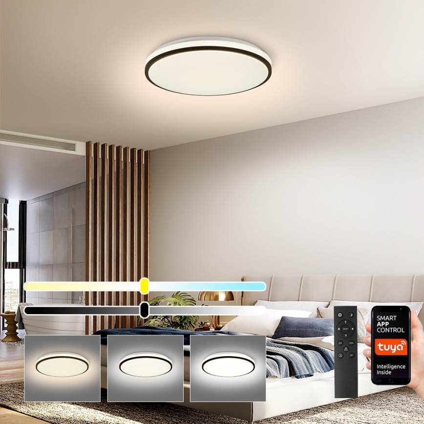 Brilagi - LED Pritemdomas lubinis šviestuvas SMART LED/28W/230V 3000-6000K diametras 35 cm Wi-Fi Tuya + nuotolinio valdymo pultas