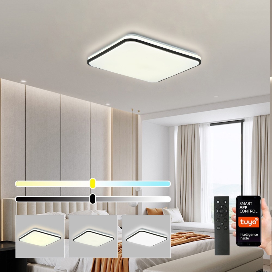 Brilagi - LED Pritemdomas lubinis šviestuvas SMART LED/36W/230V 3000-6000K 45x45 cm Wi-Fi Tuya + nuotolinio valdymo pultas