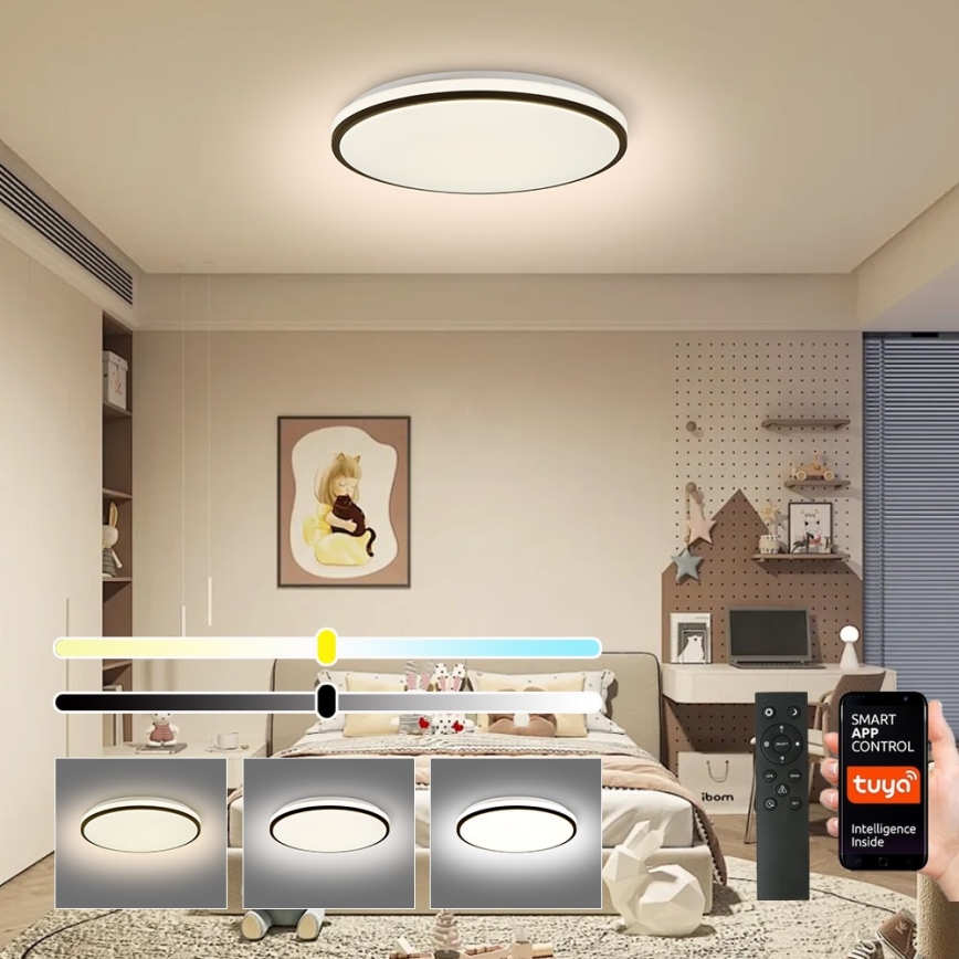 Brilagi - LED Pritemdomas lubinis šviestuvas SMART LED/36W/230V 3000-6000K diametras 45 cm Wi-Fi Tuya + nuotolinio valdymo pultas