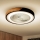Brilagi - LED Pritemdomas lubinis šviestuvas su ventiliatoriumi LED/30W/230V 3000-6500K juoda/ąžuolas + nuotolinio valdymo pultas