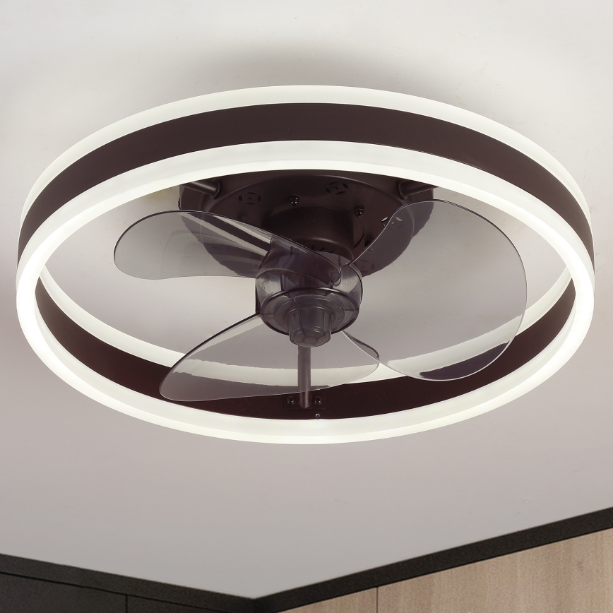 Brilagi - LED Pritemdomas lubinis šviestuvas su ventiliatoriumi LED/30W/230V 3000-6500K juoda + nuotolinio valdymo pultas