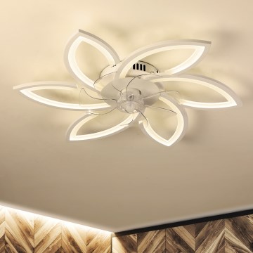 Brilagi - LED Pritemdomas lubinis šviestuvas su ventiliatoriumi LED/50W/230V 3000-6500K balta + nuotolinio valdymo pultas