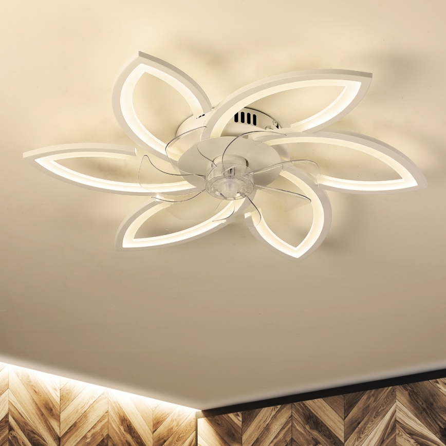 Brilagi - LED Pritemdomas lubinis šviestuvas su ventiliatoriumi LED/50W/230V 3000-6500K balta + nuotolinio valdymo pultas