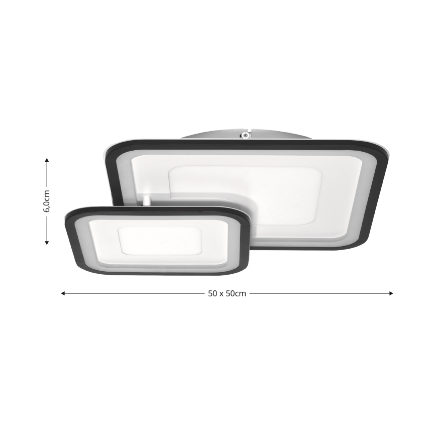 Brilagi - LED Pritemdomas lubinis šviestuvas TANDORA LED/49W/230V 3000/4000/6000K + nuotolinio valdymo pultas